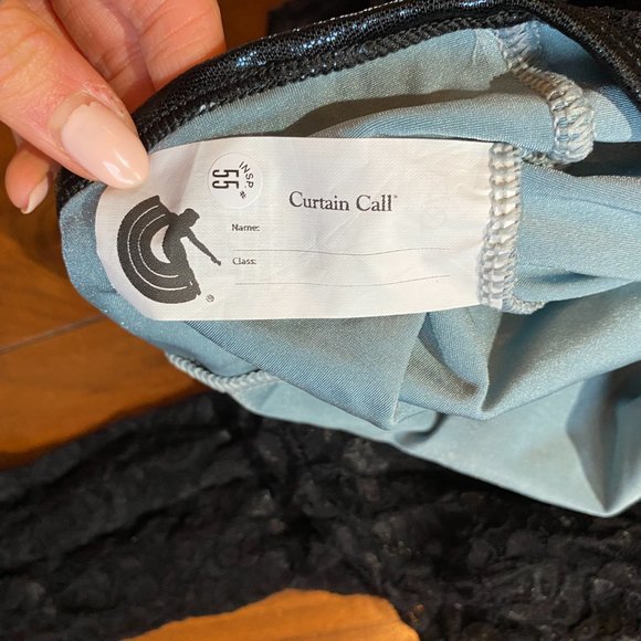 Dance Costume Black Lace Flowers Size AS - Picture 9 of 10